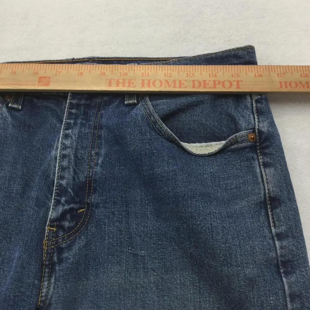 Levis 505 Jeans Mens 34x29 Blue Medium Wash Regular Straight Denim Zip Fly